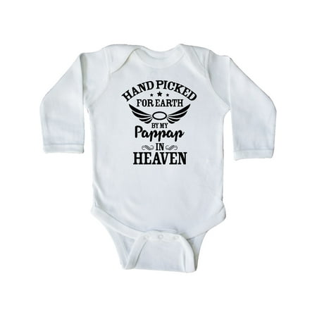 Inktastic Handpicked for Earth By My Pappap in Heaven with Angel Wings Gift Baby Boy or Baby Girl Long Sleeve Bodysuit
Inktastic Handpicked for Earth By My Pappap in Heaven with Angel Wings Gift Baby Boy or Baby Girl Long Sleeve Bodysuit