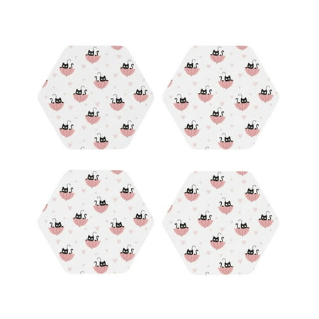 Vsdgher Umbrella Cat Leather Coasters for Drinks Durable Drink Coasters 4 Set for Tabletop Protection Luxurious Home Décor and Housewarming Gift ( {designName})Hexagon
Vsdgher Umbrella Cat Leather Coasters for Drinks Durable Drink Coasters 4 Set for Tabletop Protection Luxurious Home Décor and Housewarming Gift ( {designName})Hexagon