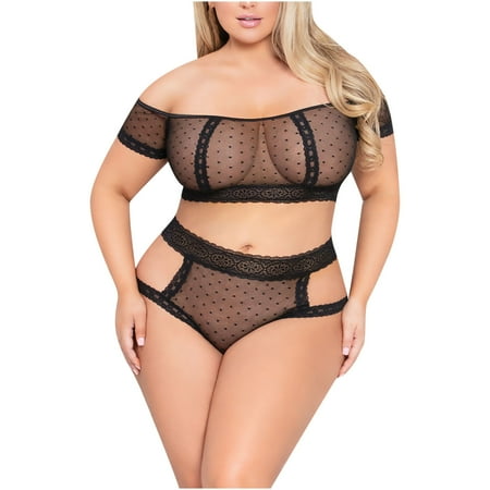 KEJIG Stylish,2PCS Polka Dot Sexy Women Temptation Plus Size Lingerie Underpants Underwear Set
KEJIG Stylish,2PCS Polka Dot Sexy Women Temptation Plus Size Lingerie Underpants Underwear Set