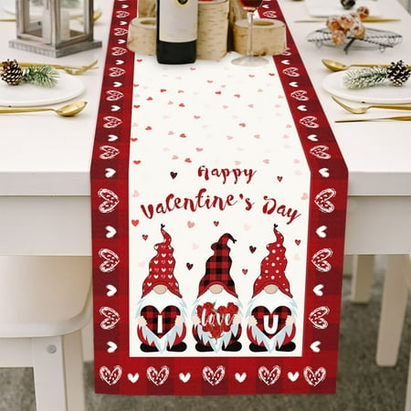 Valentine s Day Table Runner Cotton Linen Love Heart Gnome Tables Cloth for Home Festival Party Romantic Dinner Decorati
Valentine s Day Table Runner Cotton Linen Love Heart Gnome Tables Cloth for Home Festival Party Romantic Dinner Decorati