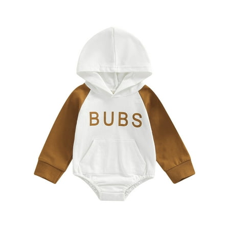 Newborn Baby Boy Girl Hoodie Sweatshirt Romper Long Sleeve Colorblock Letter Onesie Bodysuit Infant Fall Clothes
Newborn Baby Boy Girl Hoodie Sweatshirt Romper Long Sleeve Colorblock Letter Onesie Bodysuit Infant Fall Clothes