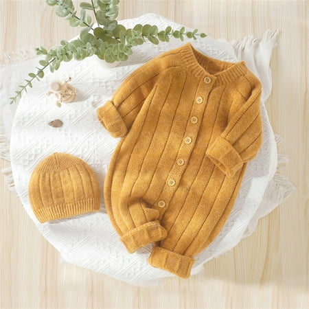 Hunpta Newborn Infant Boy Girl Solid Knitted Sweater Baby Jumpsuit Romper Cotton Caps Outfits Sets Clothes
Hunpta Newborn Infant Boy Girl Solid Knitted Sweater Baby Jumpsuit Romper Cotton Caps Outfits Sets Clothes