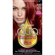 Garnier Olia Oil Powered Permanent Hair Color, 6.60 Light Intense Auburn