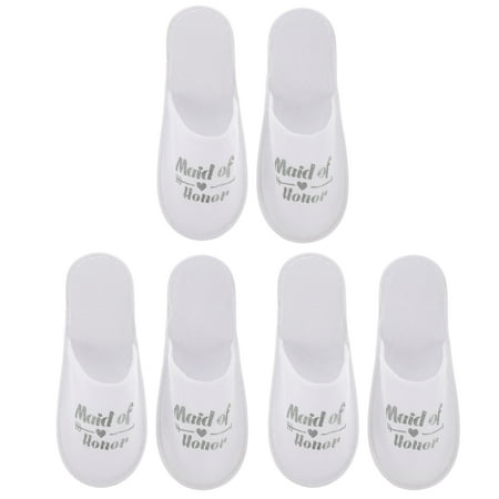 NUOLUX 3 Pairs Wedding Party Maid Slippers Pajama Party Disposable Slippers Supplies
NUOLUX 3 Pairs Wedding Party Maid Slippers Pajama Party Disposable Slippers Supplies