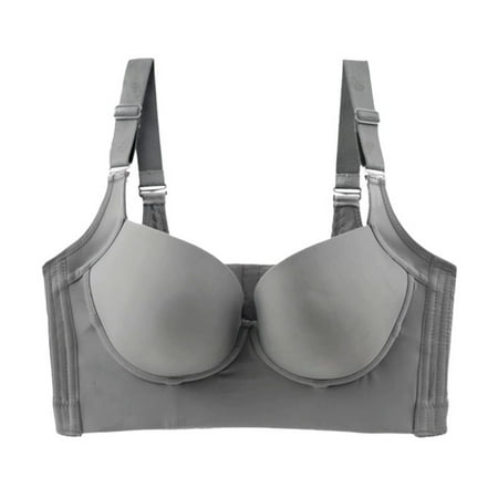 Smooth Wire-Free Bra Comfortable Padded Lift Push Up for Women Girls 34 Dark Gray AB
Smooth Wire-Free Bra Comfortable Padded Lift Push Up for Women Girls 34 Dark Gray AB