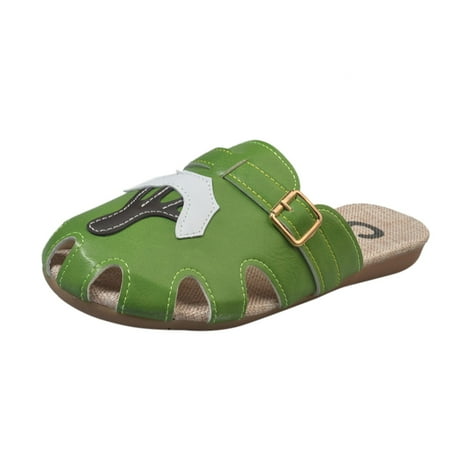 Quealent Adult Women Shoes Women Slingback Shoes Women s Casual Round Buckle Slippers Baotou Flat-Bottomed Head Belt Half Women Dress Shoes Casual Green 6.5
Quealent Adult Women Shoes Women Slingback Shoes Women s Casual Round Buckle Slippers Baotou Flat-Bottomed Head Belt Half Women Dress Shoes Casual Green 6.5