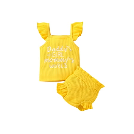 Bagilaanoe 2pcs Newborn Baby Girl Short Pants Set Fly Sleeve Letter Embroidery Tops + Ruffle Shorts 6M 12M 18M 24M Infant Casual Summer Outfits
Bagilaanoe 2pcs Newborn Baby Girl Short Pants Set Fly Sleeve Letter Embroidery Tops + Ruffle Shorts 6M 12M 18M 24M Infant Casual Summer Outfits