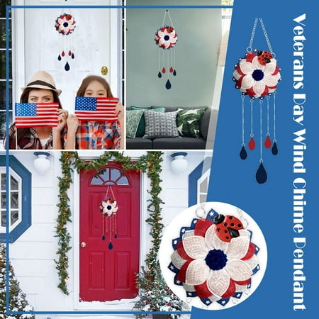 Independence Day Wind Chime Pendant Crafts Living Room Bedroom Decorations 2PC