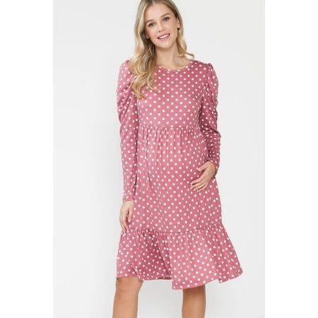 Women s Maternity Polka Dot Print Tiered Long Ballon Sleeve Ruffle Midi Dress
Women s Maternity Polka Dot Print Tiered Long Ballon Sleeve Ruffle Midi Dress