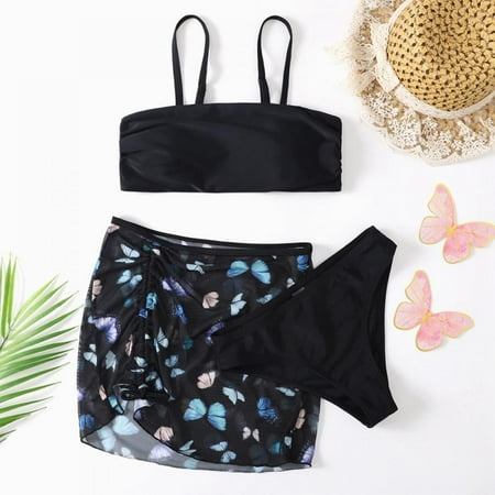 SYNPOS Girl s Butterfly Print Bikini Bathing Suit with Cover Up Beach Skirt 3 Piece Swimsuits 8-12 Years
SYNPOS Girl s Butterfly Print Bikini Bathing Suit with Cover Up Beach Skirt 3 Piece Swimsuits 8-12 Years