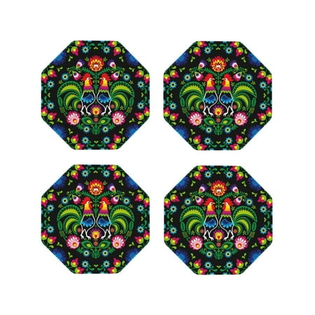 Drink Coasters Set of 4 Roosters and Flowers Leather Coasters for Coffee Table Protector Heat Resistant Cute Coasters for Home Decor Housewarming Gifts Bar Kitchen 4 Inch Octagon
Drink Coasters Set of 4 Roosters and Flowers Leather Coasters for Coffee Table Protector Heat Resistant Cute Coasters for Home Decor Housewarming Gifts Bar Kitchen 4 Inch Octagon