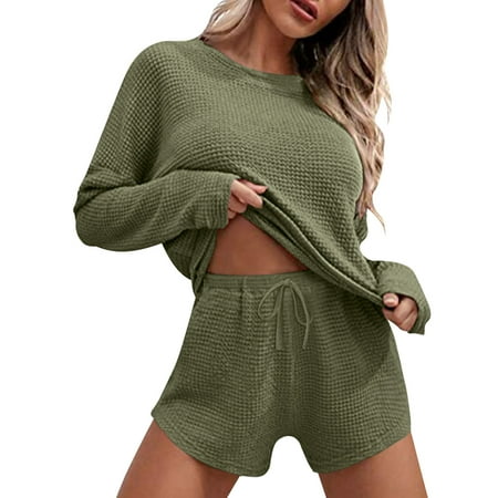ZHAGHMIN Long Sleeve Short Sets Women 2 Piece Outfits Womens Knitted Pajamas Suit Long Sleeved Top And Shorts With Casual Wear Suit Casual Wear Sports Suit Swim Bottoms For Women Shorts Full Body Ba
ZHAGHMIN Long Sleeve Short Sets Women 2 Piece Outfits Womens Knitted Pajamas Suit Long Sleeved Top And Shorts With Casual Wear Suit Casual Wear Sports Suit Swim Bottoms For Women Shorts Full Body Ba