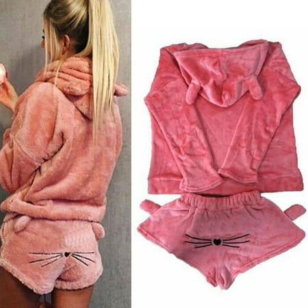 Women s Fashion Women Solid Color Warm Winter Set Two Piece Cute Cat Pajamas Hoodie Sleepwear winter clothes for women
Women s Fashion Women Solid Color Warm Winter Set Two Piece Cute Cat Pajamas Hoodie Sleepwear winter clothes for women