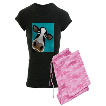 CafePress - Moo Cow! Pajamas - Women s Dark Pajamas