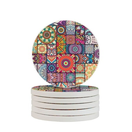Circular Drink Coasters Set Mandala Pattern Beautiful Home Decor Diatomite Heat-Resistant Diatomite Protect Table Countertop
Circular Drink Coasters Set Mandala Pattern Beautiful Home Decor Diatomite Heat-Resistant Diatomite Protect Table Countertop