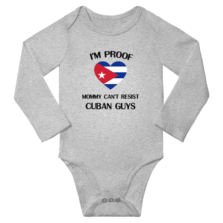 I m Proof Mommy Can t Resist Cuban Guys Baby Long Sleeve Bodysuit (Gray 6 Months)
I m Proof Mommy Can t Resist Cuban Guys Baby Long Sleeve Bodysuit (Gray 6 Months)