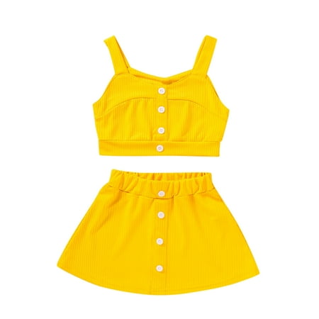baby girl clothes Baby Kids Girl S Outfits Solid Color Ribbed Sleeveless Casual Button Suspender Tank Tops+Solid Skirts 2Pcs Clothes Set
baby girl clothes Baby Kids Girl S Outfits Solid Color Ribbed Sleeveless Casual Button Suspender Tank Tops+Solid Skirts 2Pcs Clothes Set