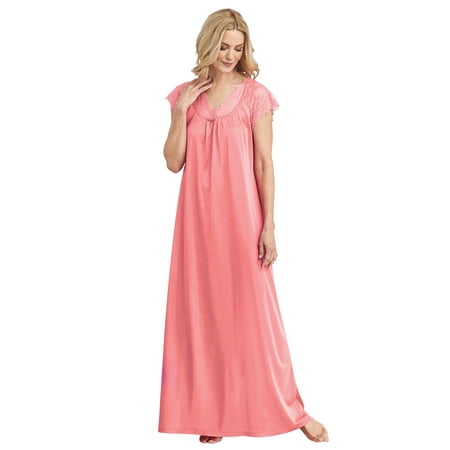 AmeriMark Women s Tricot Long Nightgown Loungewear with Lace Neck and Sleeves Rosette 4X
AmeriMark Women s Tricot Long Nightgown Loungewear with Lace Neck and Sleeves Rosette 4X
