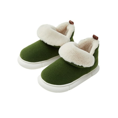 Daeful Unisex Booties Slipper Fluffy Warm Shoes Plush Lined Slippers Casual Non-slip Winter Shoe Indoor Outdoor Snow Boots Green 5.5-6
Daeful Unisex Booties Slipper Fluffy Warm Shoes Plush Lined Slippers Casual Non-slip Winter Shoe Indoor Outdoor Snow Boots Green 5.5-6