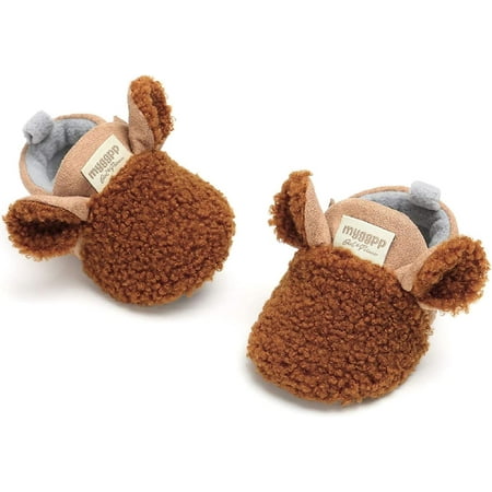 Baby Boys Girls Cozy Fleece Boots with Non Skid Bottom Warm Winter Socks Slippers