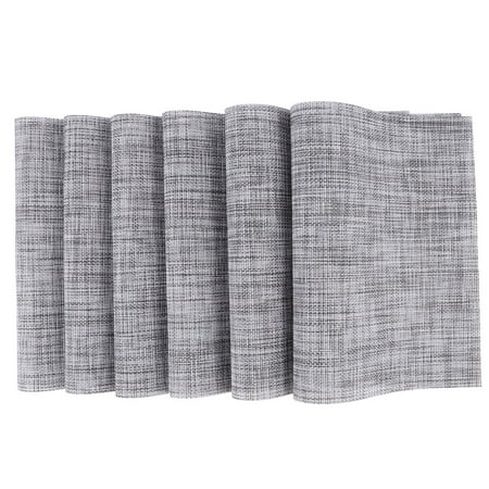 6Pcs PVC Heat Insulated Pad Table Mat Skid Resistance Bowl Dish Tableware Placemat for Home Hotel Restaurant (Grey Rectangle 3
6Pcs PVC Heat Insulated Pad Table Mat Skid Resistance Bowl Dish Tableware Placemat for Home Hotel Restaurant (Grey Rectangle 3