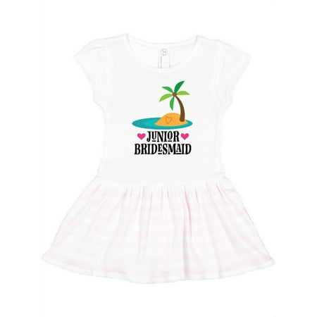 Inktastic Junior Bridesmaid Hawaiian Wedding Gift Toddler Girl Dress