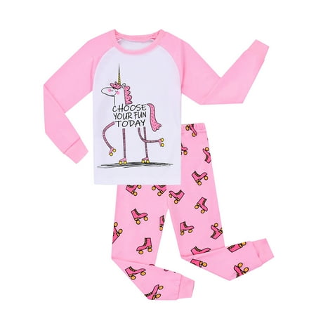 WIBACKER Cotton 2 Pieces Pajamas for 3-12T Girls Unicorn Sleepwear Toddler Kids Clothes Tops and Pants Set
WIBACKER Cotton 2 Pieces Pajamas for 3-12T Girls Unicorn Sleepwear Toddler Kids Clothes Tops and Pants Set