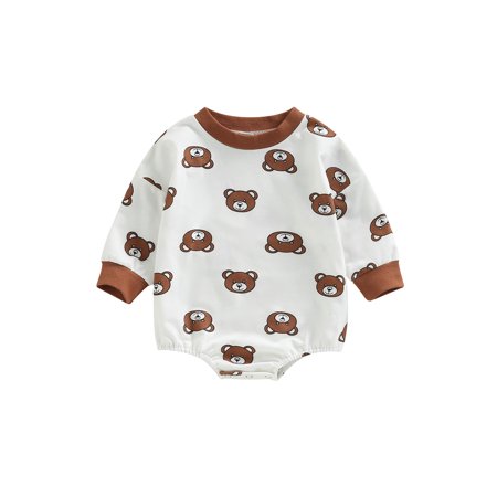Sunisery Autumn Newborn Baby Boys Girls Romper Cute Cartoon Bear Printed Long Sleeve Sweatshirt Jumpsuits Bodysuit White 0-3 Months
Sunisery Autumn Newborn Baby Boys Girls Romper Cute Cartoon Bear Printed Long Sleeve Sweatshirt Jumpsuits Bodysuit White 0-3 Months