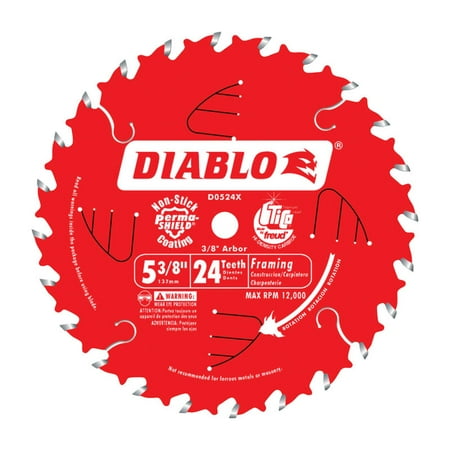 Diablo D0524X 5-3/8 x 24 Tooth Diablo Framing ATB Blade