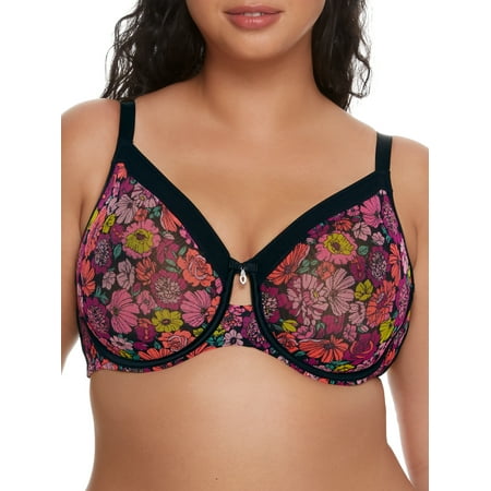 Curvy Couture Womens All You Mesh Bra Style-1311