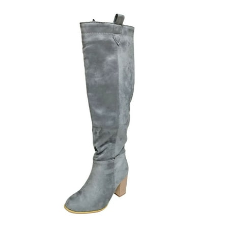 Women Walking Shoes Ladies Booties Boots For Women Knee Hign Boots Chunky Heel Boots Retro Shoes For Women Keen-High Boots for Women Flock Grey
Women Walking Shoes Ladies Booties Boots For Women Knee Hign Boots Chunky Heel Boots Retro Shoes For Women Keen-High Boots for Women Flock Grey