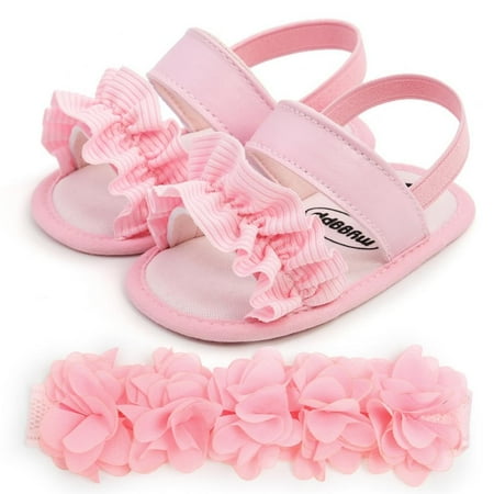 Baby Toddler Infant Girls PU Leather Soft Closed Toe Summer Sandals Flower Princess Flat Shoes With Headband 0-18M 
Baby Toddler Infant Girls PU Leather Soft Closed Toe Summer Sandals Flower Princess Flat Shoes With Headband 0-18M