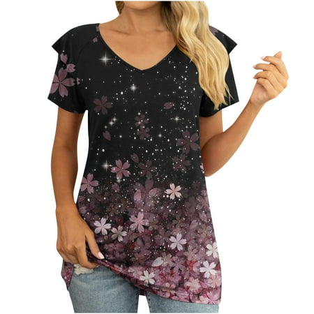 Yourumao Women Clearance Tops Ruffle Short Sleeve Blouses Teen Girls Deep V Neck Spandex Floral Lounge Sexy Cut Out Blouses Bustier Shirts Women L
Yourumao Women Clearance Tops Ruffle Short Sleeve Blouses Teen Girls Deep V Neck Spandex Floral Lounge Sexy Cut Out Blouses Bustier Shirts Women L
