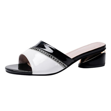 GNEIKDEING Sandals For Women Ladies Chunky Heel High Heel Fish Mouth Casual Bohemian Beach Shoes Rhinestone Slippers Gift on Clearance
GNEIKDEING Sandals For Women Ladies Chunky Heel High Heel Fish Mouth Casual Bohemian Beach Shoes Rhinestone Slippers Gift on Clearance