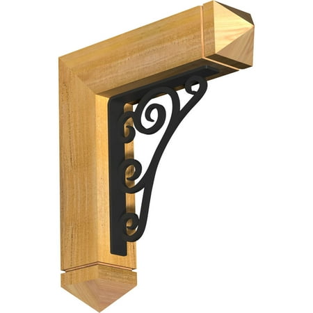 4 W x 18 D x 20 H Tristan Arts & Crafts Ironcrest Rough Sawn Bracket Western Red Cedar (1 1/2 W x 10 D x 12 H Iron Bracket)
4 W x 18 D x 20 H Tristan Arts & Crafts Ironcrest Rough Sawn Bracket Western Red Cedar (1 1/2 W x 10 D x 12 H Iron Bracket)