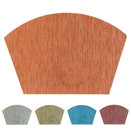 KAOU Fan-shaped Non-slip Western Placemat Restaurant PVC Heat Resistant Table Mat
KAOU Fan-shaped Non-slip Western Placemat Restaurant PVC Heat Resistant Table Mat