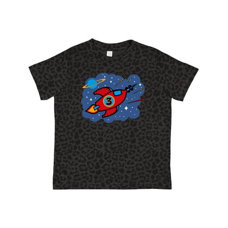 Inktastic Rocket Ship 3rd Birthday Gift Toddler Boy Girl T-Shirt