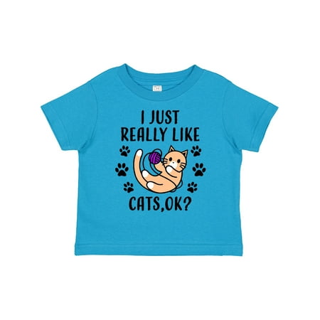 Inktastic I Just Really Like Cats Ok Gift Toddler Boy or Toddler Girl T-Shirt