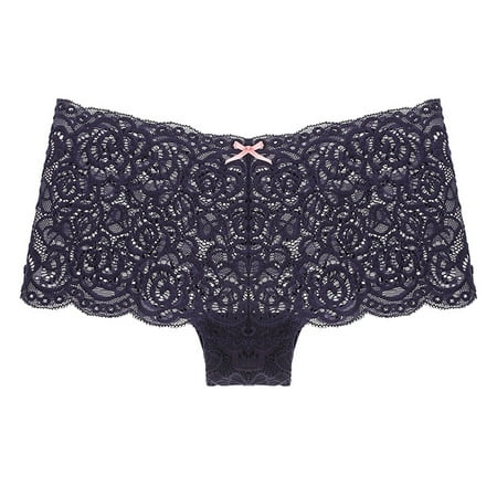 rygai Mid-rise Solid Color Seamless Women Panties See-through Crochet Floral Lace Briefs Dark Blue S
rygai Mid-rise Solid Color Seamless Women Panties See-through Crochet Floral Lace Briefs Dark Blue S