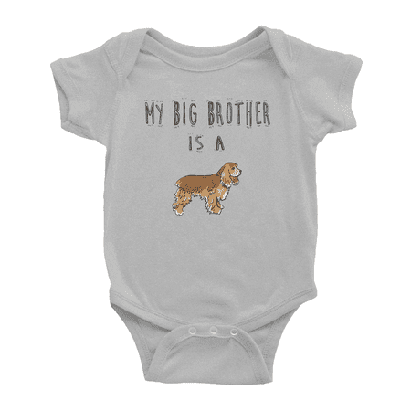 My Big Brother Is A American Cocker Spaniel Dog Baby Clothes Bodysuit Infant Boy Girl Unisex
My Big Brother Is A American Cocker Spaniel Dog Baby Clothes Bodysuit Infant Boy Girl Unisex