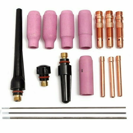 

17pcs TIG Welding Torch Stubby Gas Lens #10 Heat Glass Cup Kit For WP-17/18/26