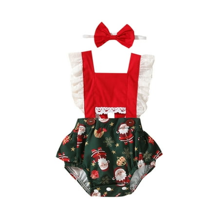 Binpure Baby Romper with Headband Santa Clause Print Square Neck Sleeveless Bodysuit+ Hairband for Summer
Binpure Baby Romper with Headband Santa Clause Print Square Neck Sleeveless Bodysuit+ Hairband for Summer