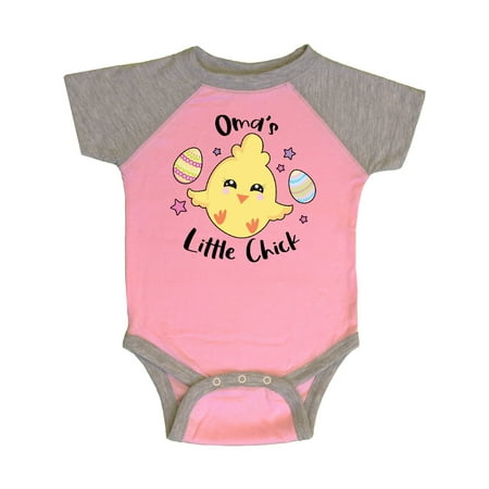 Inktastic Happy Easter Oma s Little Chick Gift Baby Girl Bodysuit