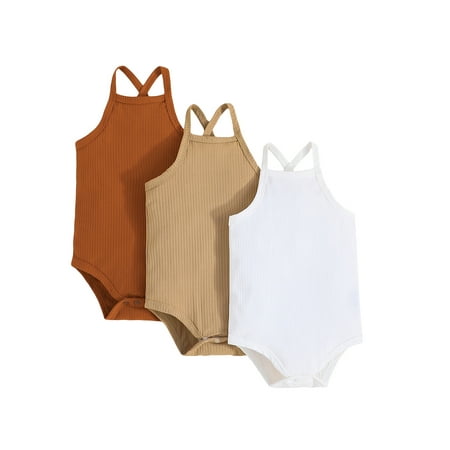 allshope 3pcs Baby Girls Romper Sleeveless Back Cross Infant Bodysuit Summer Clothes for Casual Daily
allshope 3pcs Baby Girls Romper Sleeveless Back Cross Infant Bodysuit Summer Clothes for Casual Daily