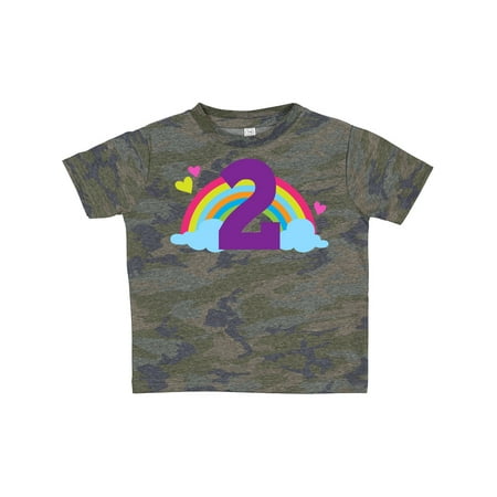 Inktastic 2nd Birthday Rainbow Cute Girls Gift Toddler Toddler Girl T-Shirt