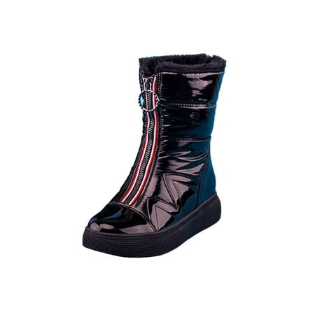 Zodanni Womens Comfort Winter Warm Shoes Cold Weather Lightweight Solid Booties Slip Resistant Non-slip Zip Up Snow Boot Black 6.5
Zodanni Womens Comfort Winter Warm Shoes Cold Weather Lightweight Solid Booties Slip Resistant Non-slip Zip Up Snow Boot Black 6.5