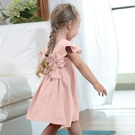 B91xZ Spring Dress Toddler Kids Girls Solid Short Fly Sleeve Bowknot Tulle Ball Gown Dress Princess Clothes Pink Size 1-2 Years
B91xZ Spring Dress Toddler Kids Girls Solid Short Fly Sleeve Bowknot Tulle Ball Gown Dress Princess Clothes Pink Size 1-2 Years