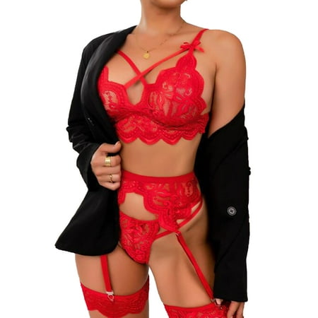 Skearow Ladies Lingerie Set 3 Pieces Nightdress Solid Color Transparent Underwear Babydoll Women Bow Plain See Through Deep V Neck Red XL
Skearow Ladies Lingerie Set 3 Pieces Nightdress Solid Color Transparent Underwear Babydoll Women Bow Plain See Through Deep V Neck Red XL