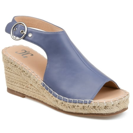 Journee Collection Womens Crew Wide Width Wedge Heel Espadrille Sandals
