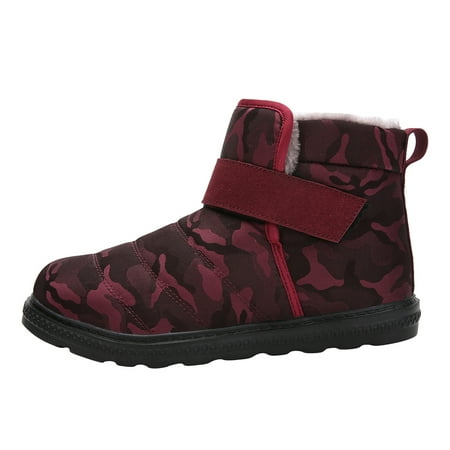 Lovers Shoes Boots For Mens Boys Short Bootie Outdoor Winter Warm Shoes Ankle Snow Boots